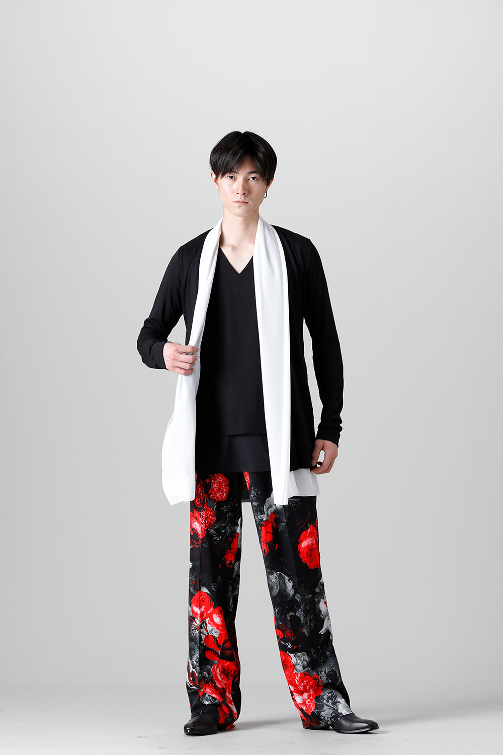 Layered Cardigan Black & White