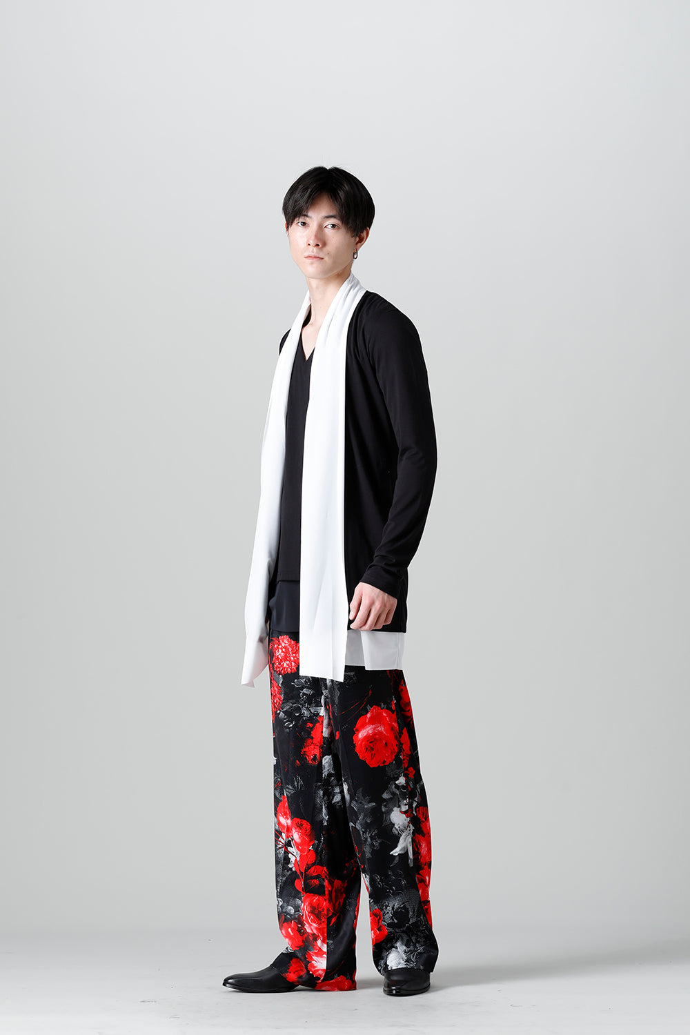 Layered Cardigan Black & White