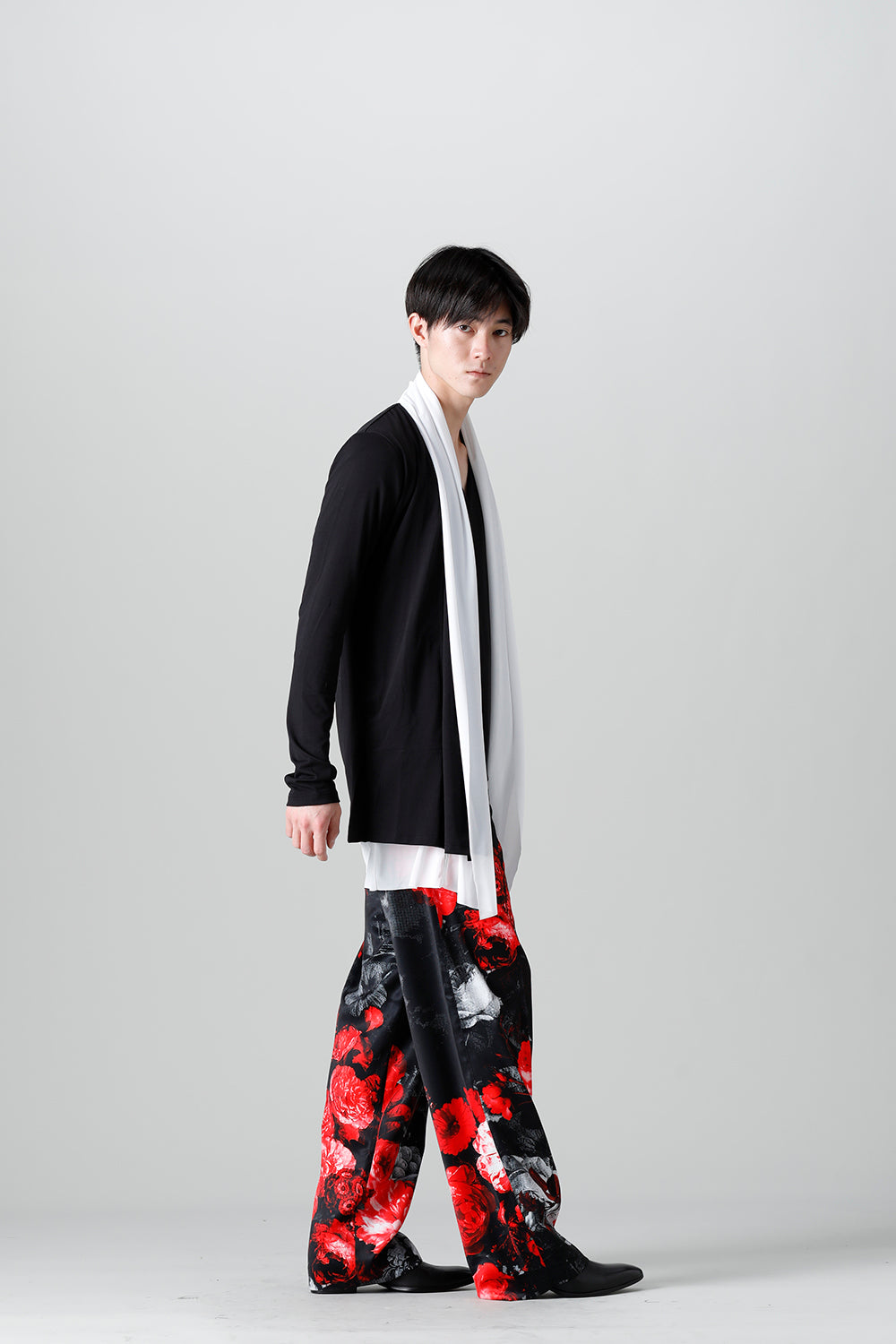 Layered Cardigan Black & White