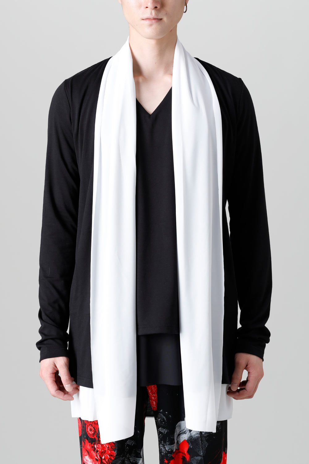 Layered Cardigan Black & White