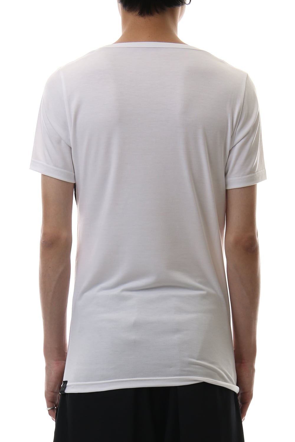 V-Neck T-Shirts White x Black Print