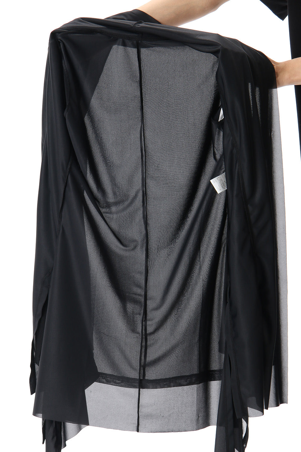 Layered Flare Cardigane Black x Black