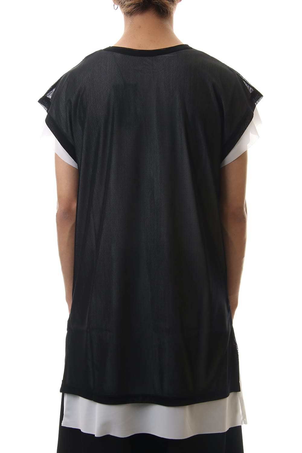 Layered Drop T-Shirts Black x White
