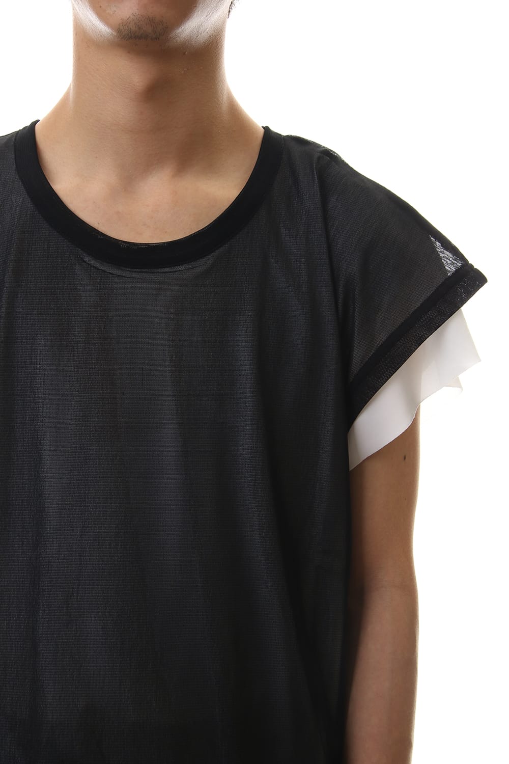 Layered Drop T-Shirts Black x White