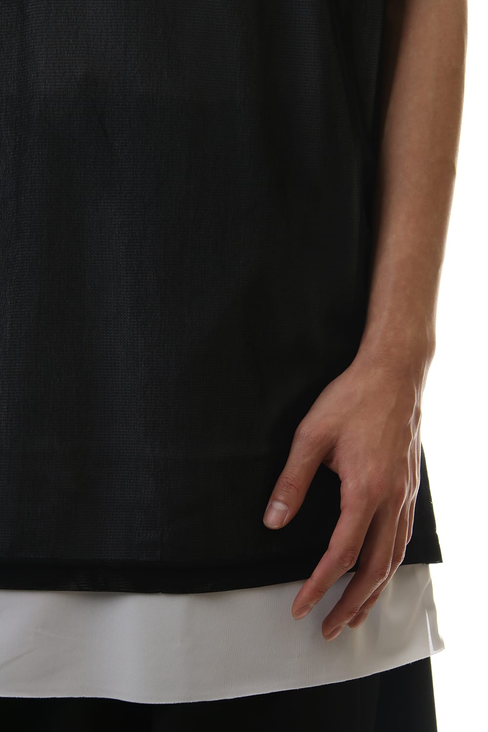 Layered Drop T-Shirts Black x White