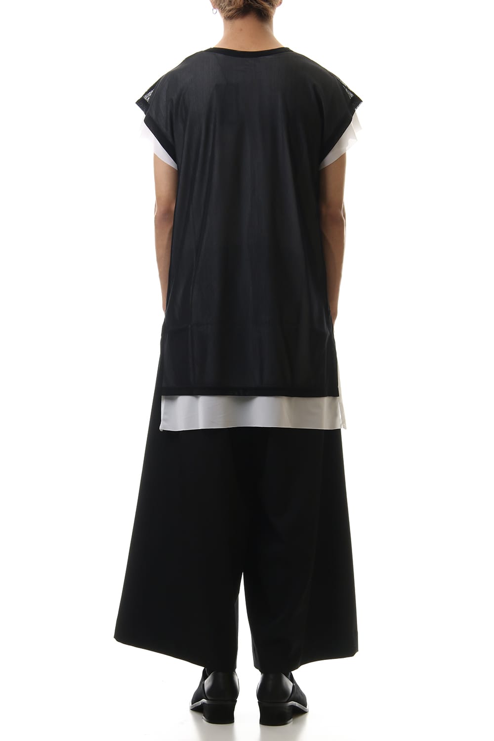 Layered Drop T-Shirts Black x White
