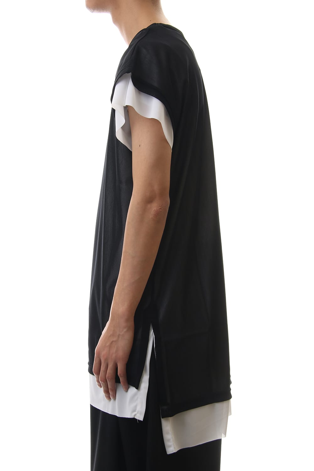 Layered Drop T-Shirts Black x White
