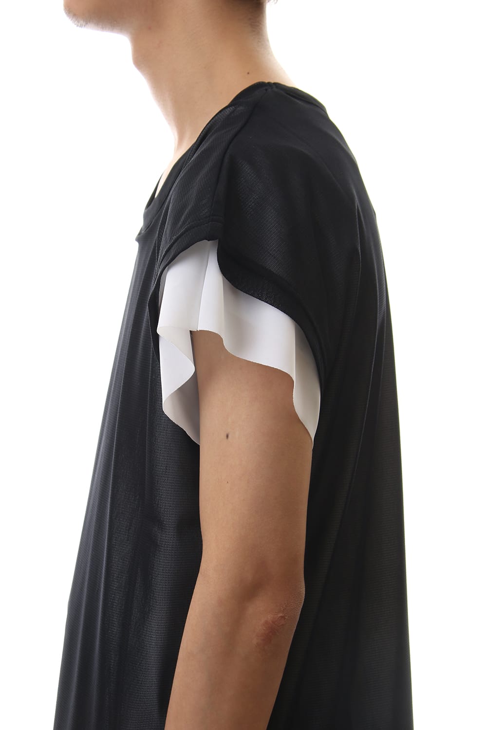 Layered Drop T-Shirts Black x White