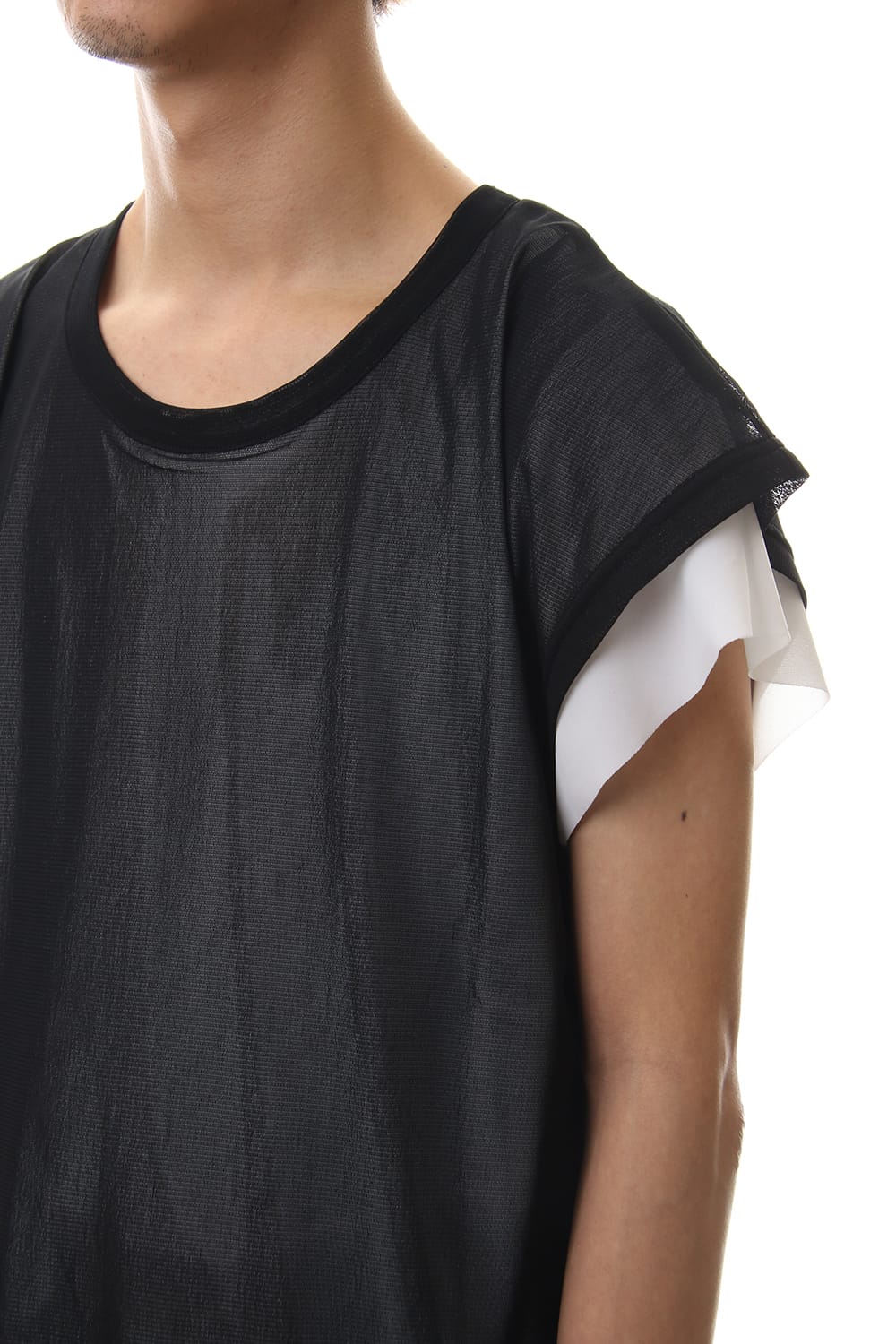 Layered Drop T-Shirts Black x White