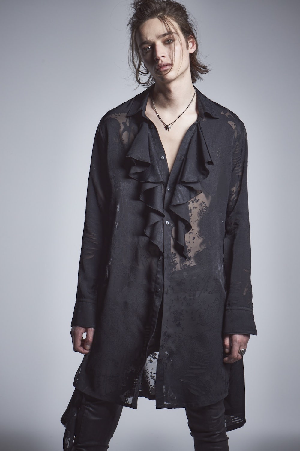 Frill Flaer Shirts Black