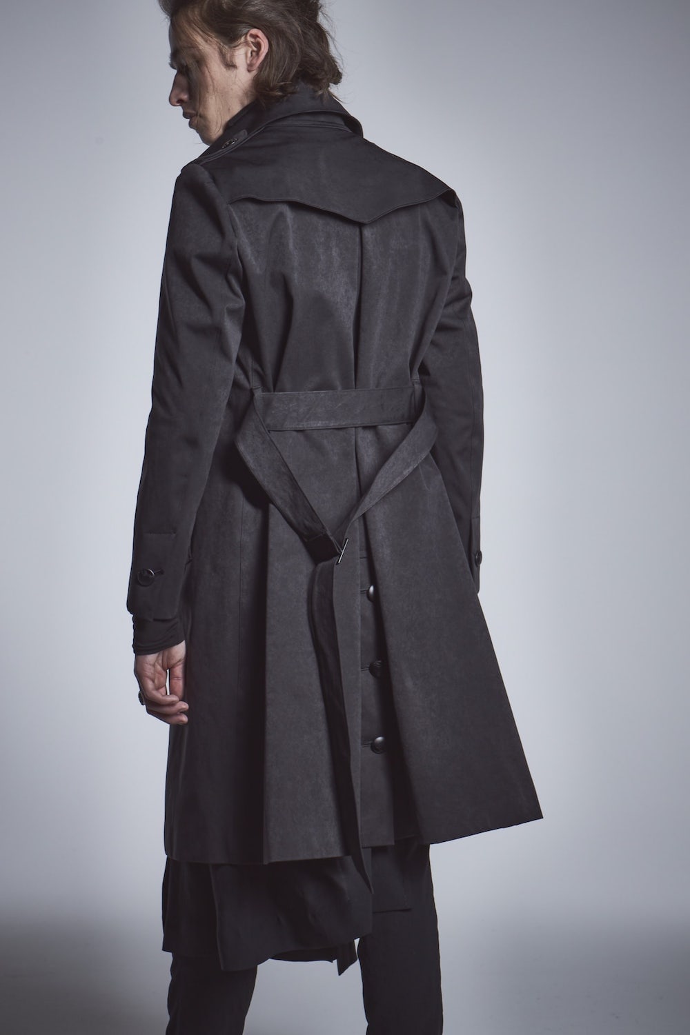 Single Trench Coat Black