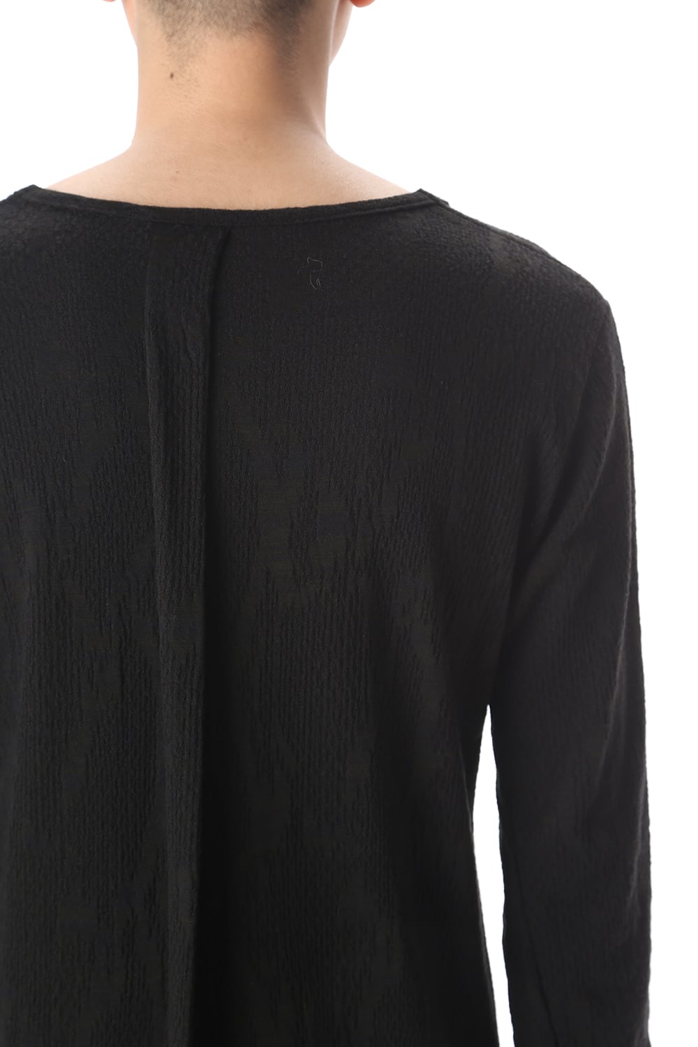 フリル Vネック Tシャツ ブラック