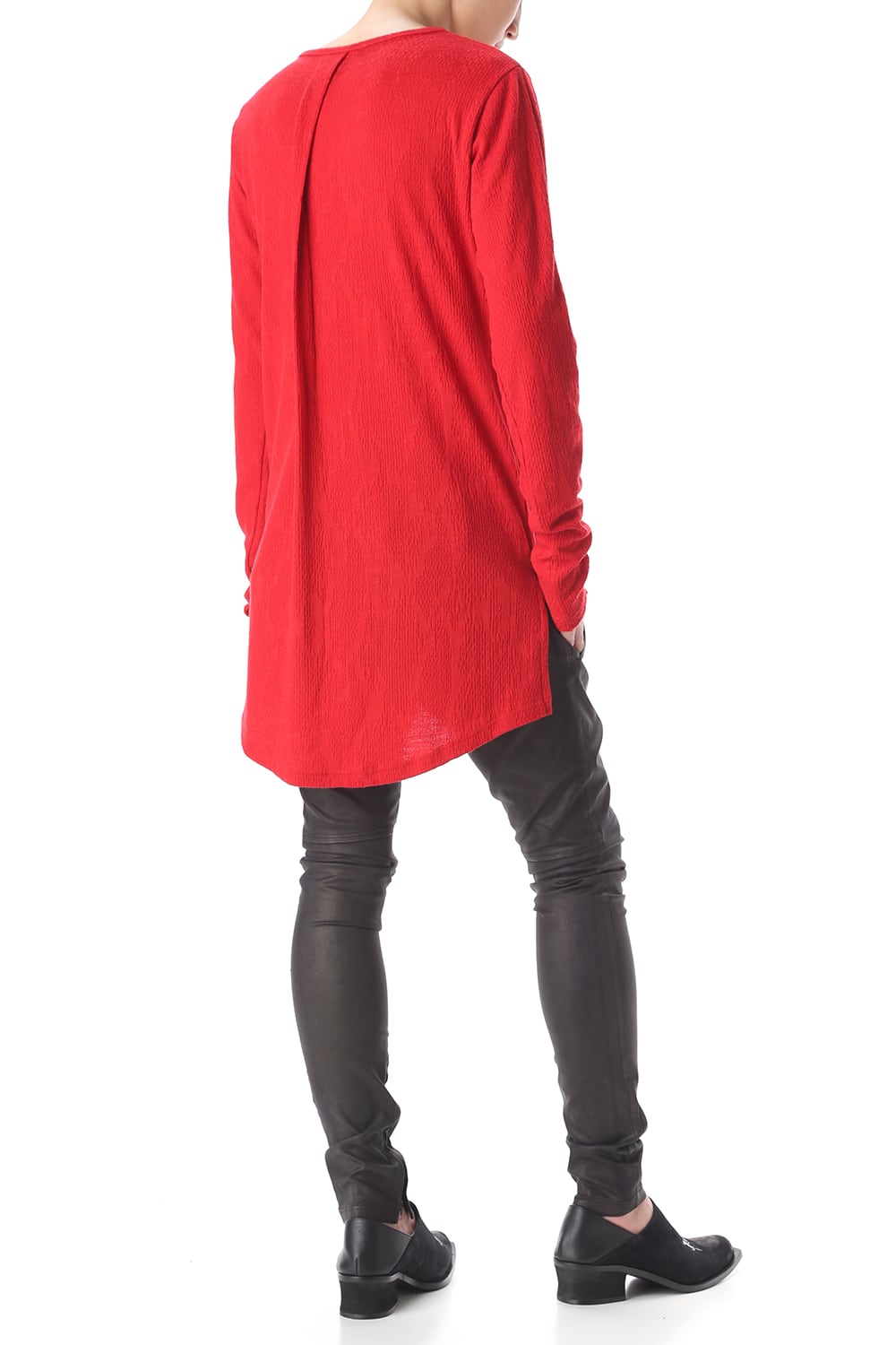 Frill Vneck T-Shirts Red