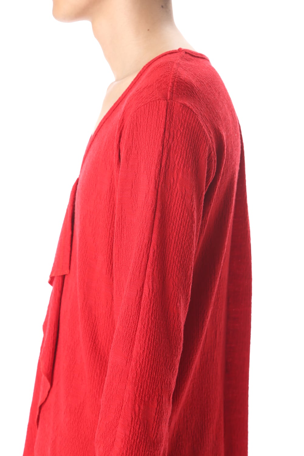 Frill Vneck T-Shirts Red