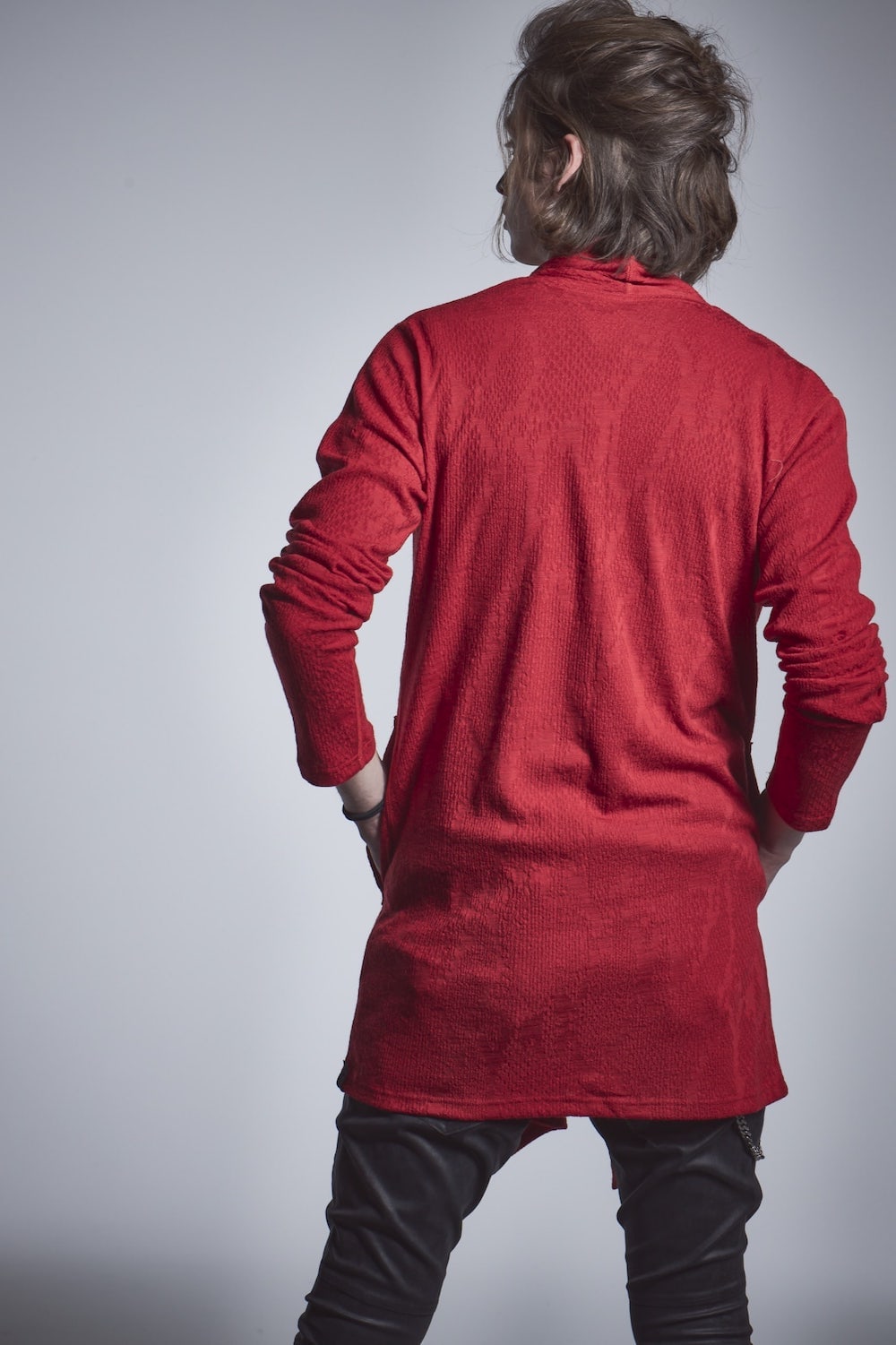 Shawl Cardigan Red