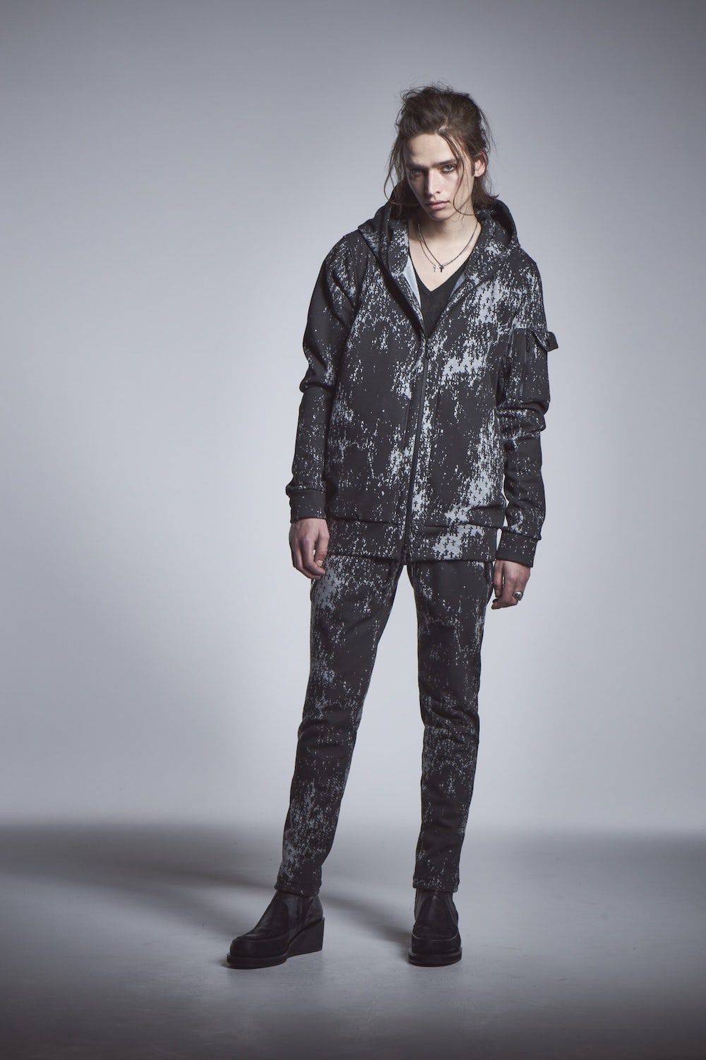 Hoodie Gray × Black