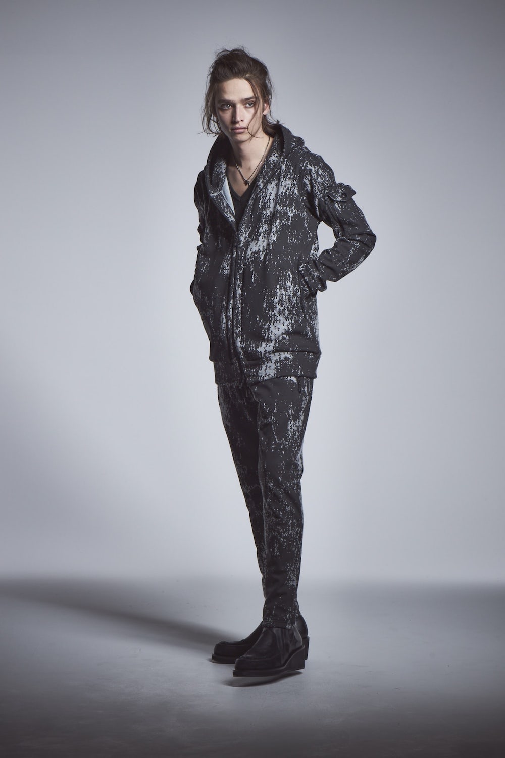 Hoodie Gray × Black