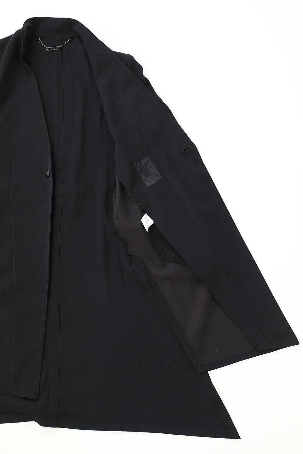 No Collar Flare Jacket Black