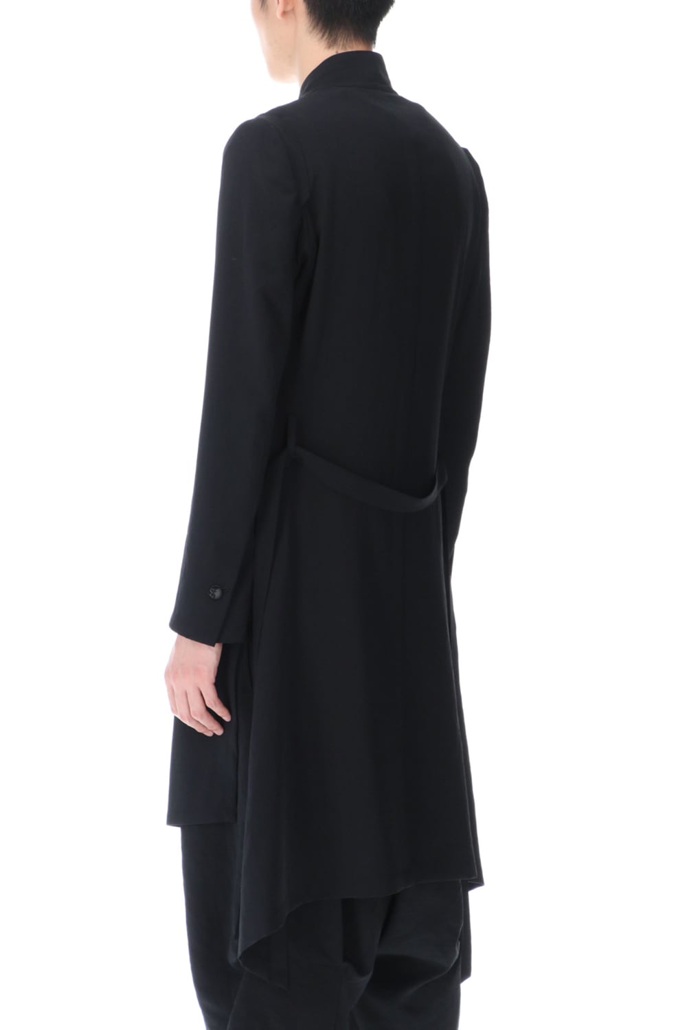 No Collar Flare Jacket Black