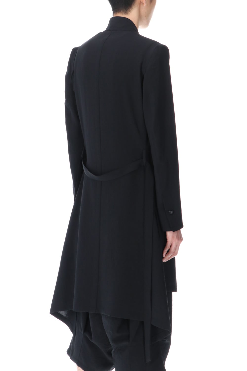 No Collar Flare Jacket Black