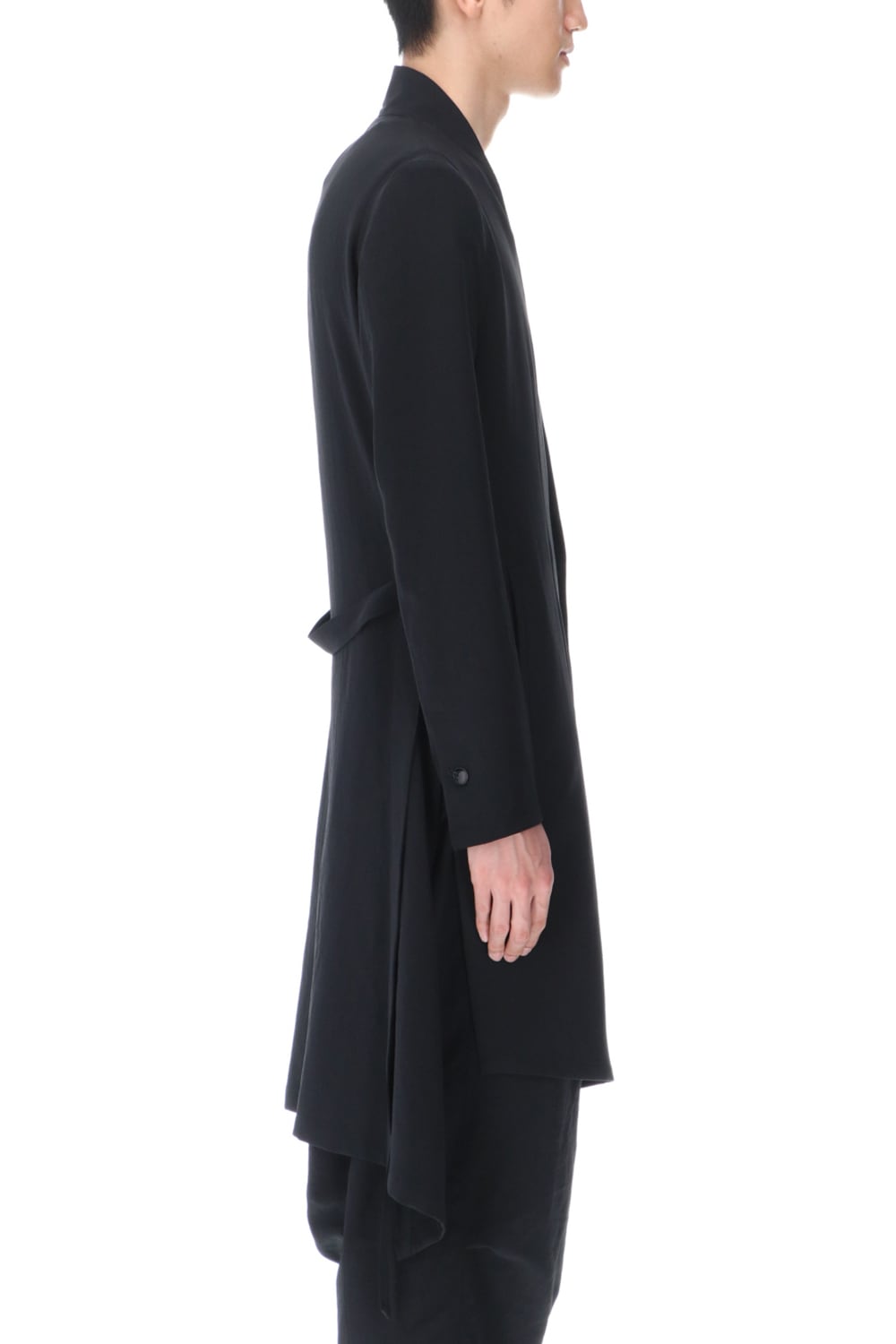 No Collar Flare Jacket Black