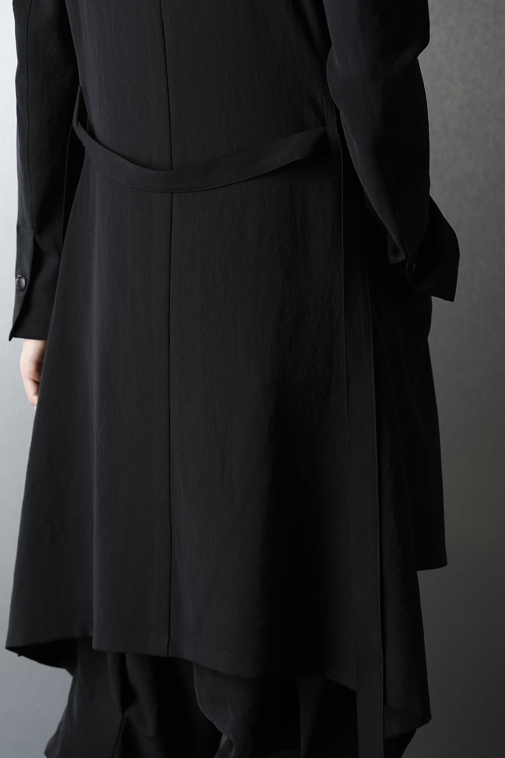 No Collar Flare Jacket Black