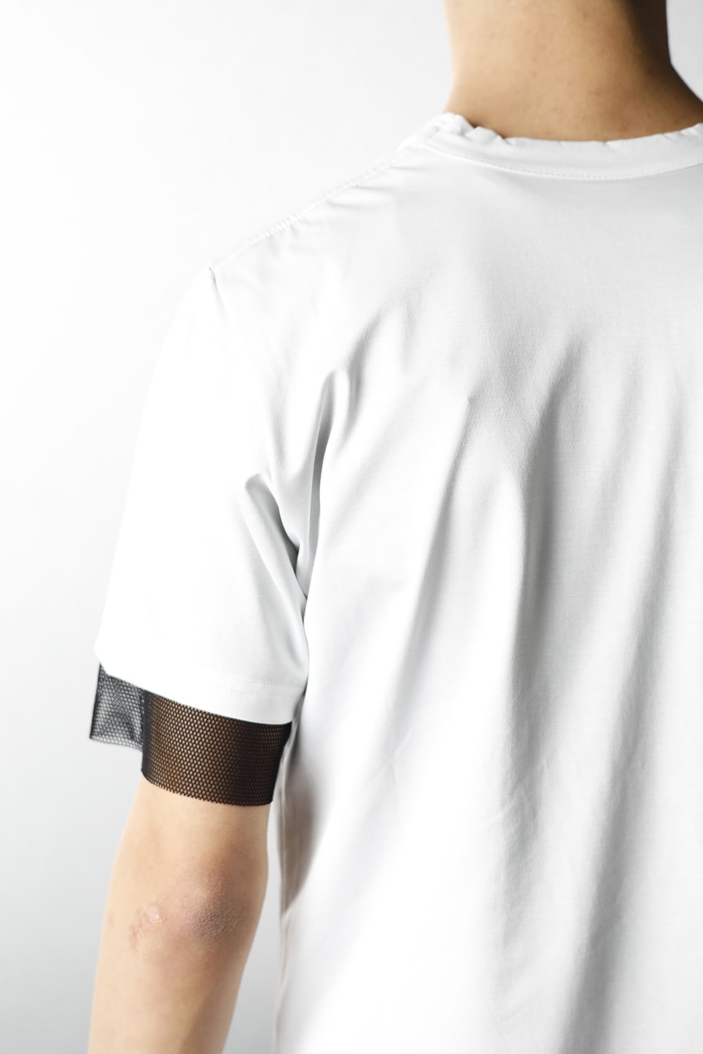 Layerd Asymme T-Shirts White×Black