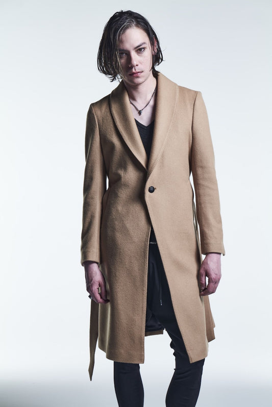 Shawl Collar Coat Camel