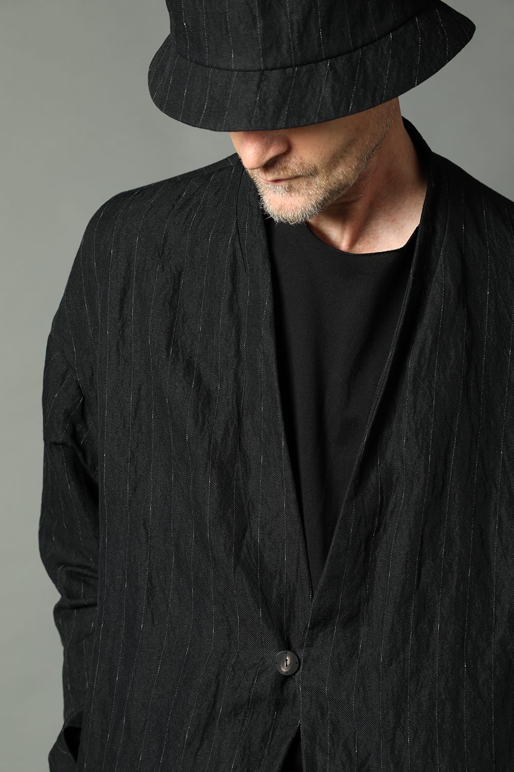 Jacket cotton linen metal shrink