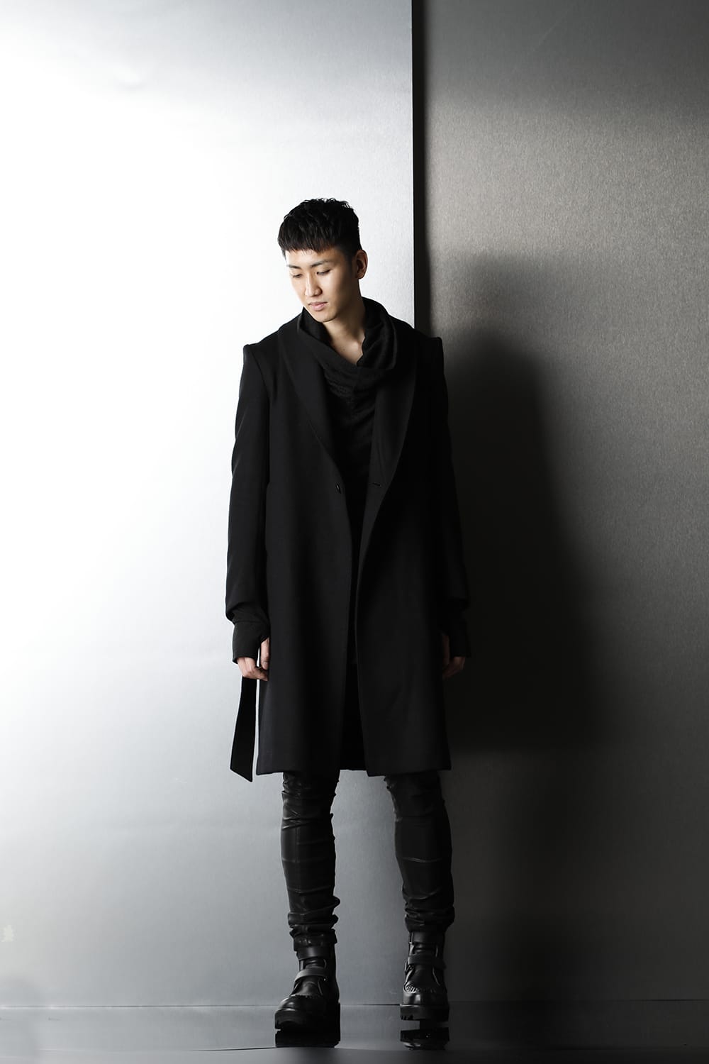Shawl Collar Coat Black