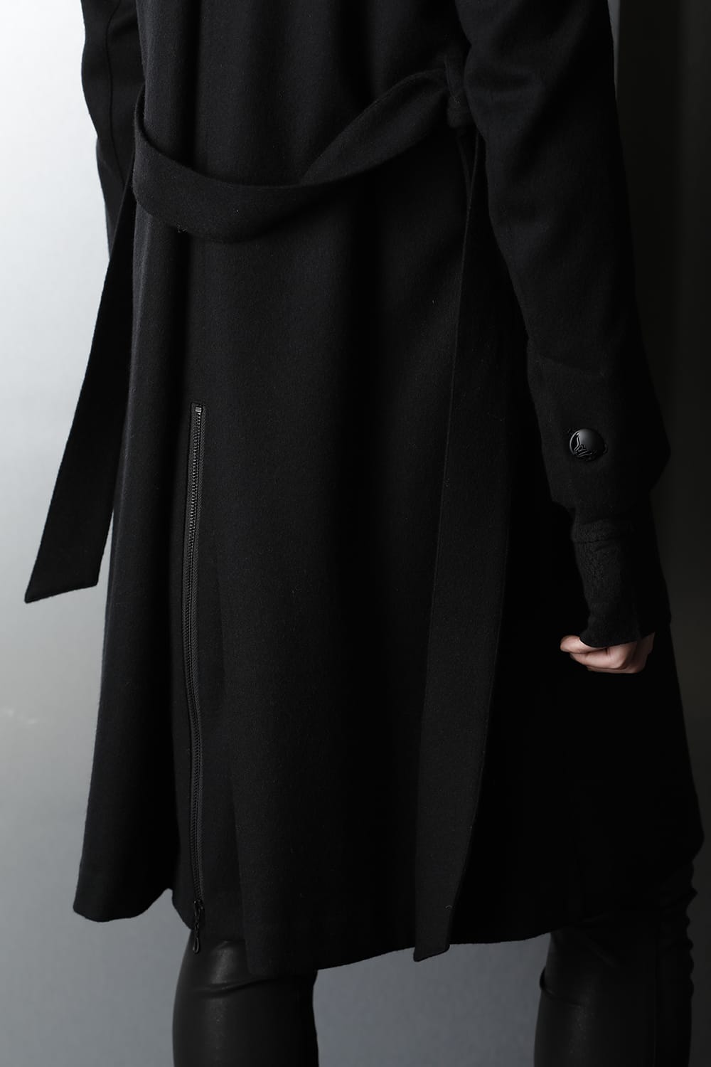 Shawl Collar Coat Black