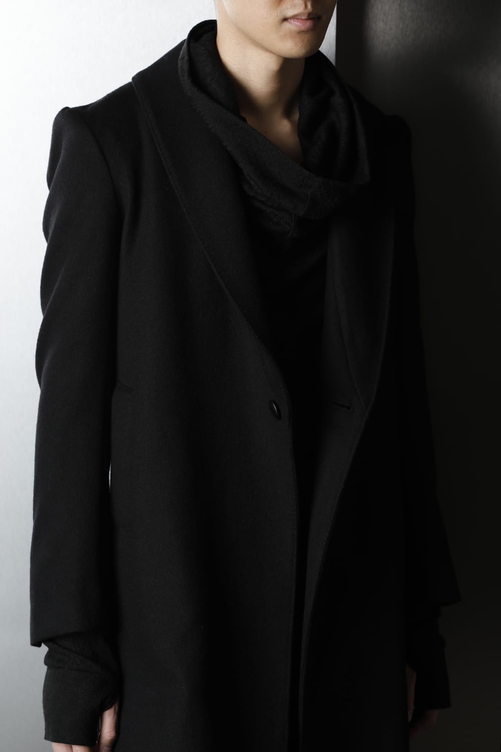 Shawl Collar Coat Black