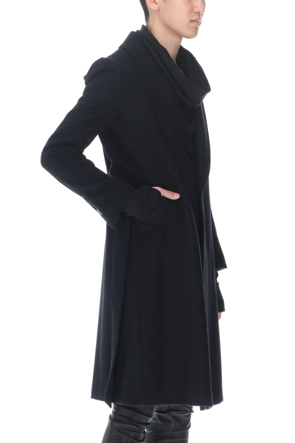 Shawl Collar Coat Black