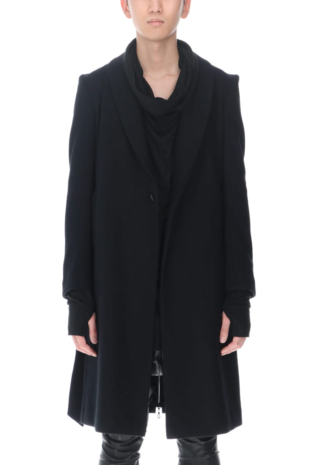Shawl Collar Coat Black