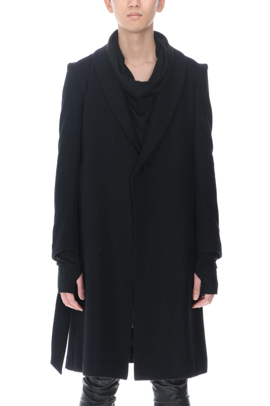 Shawl Collar Coat Black