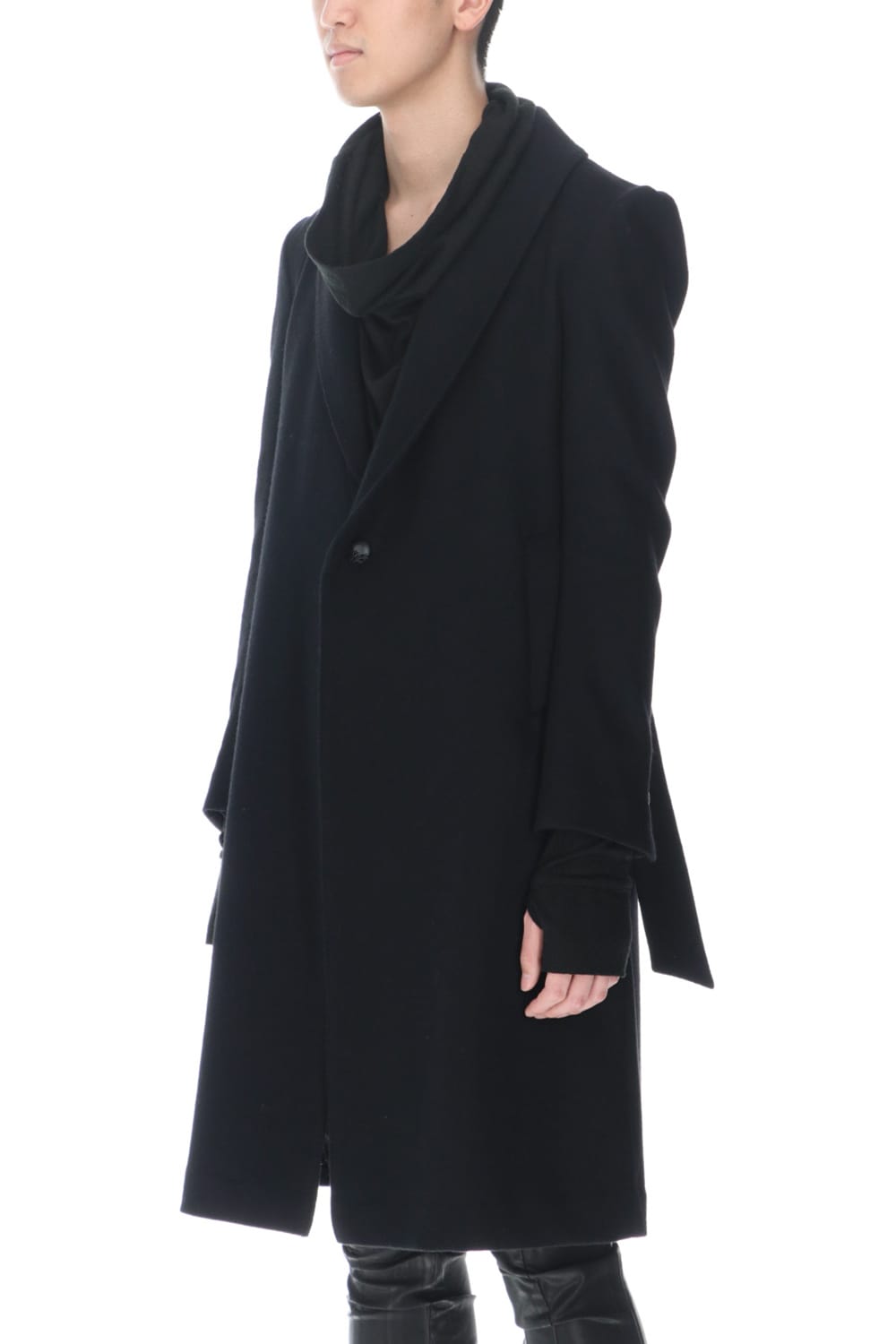 Shawl Collar Coat Black