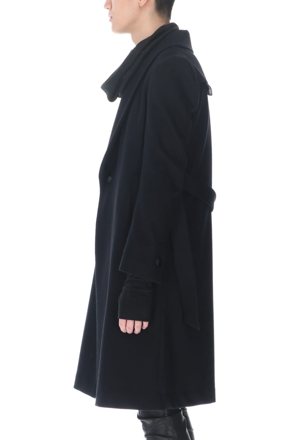 Shawl Collar Coat Black