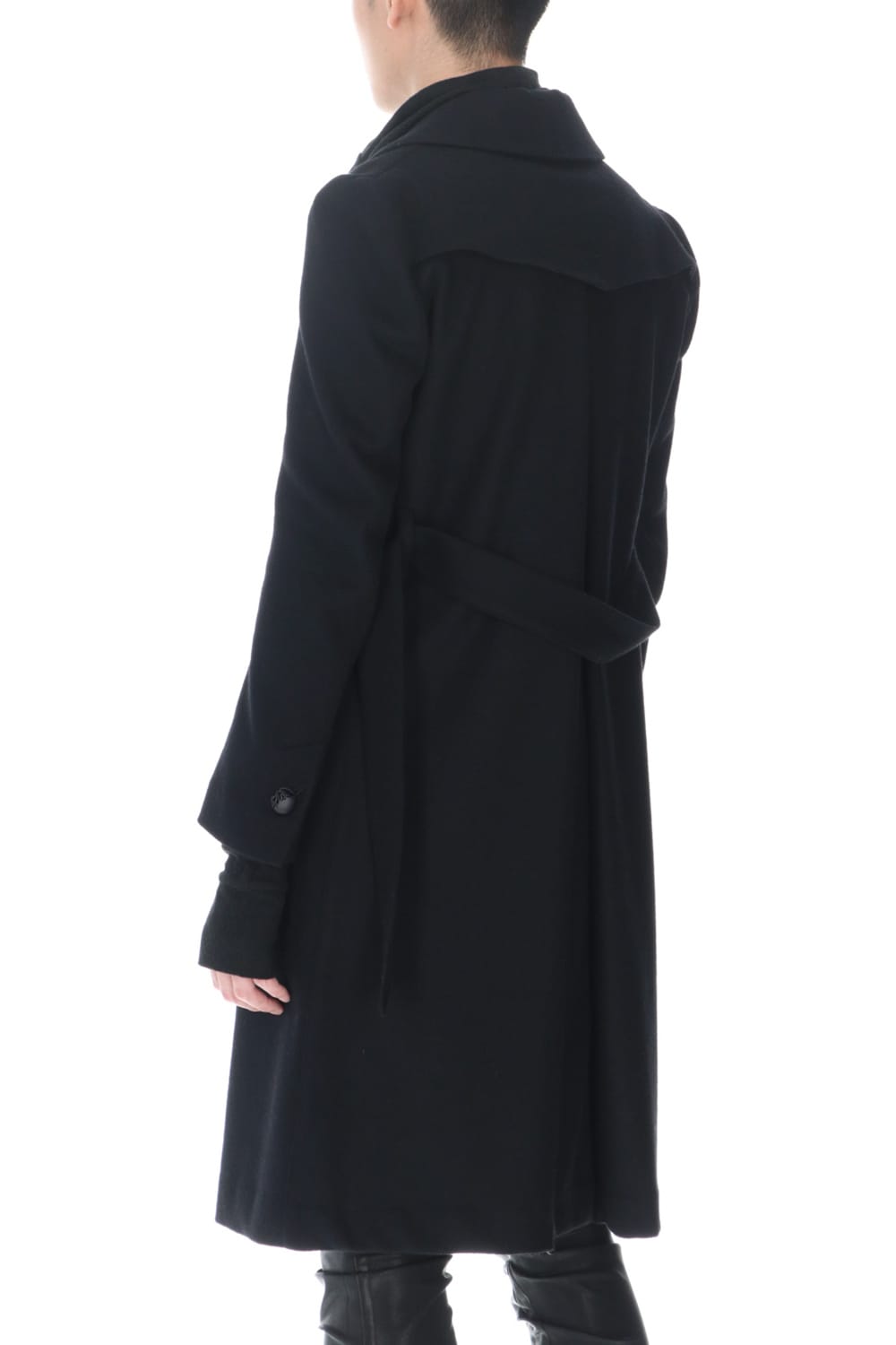 Shawl Collar Coat Black