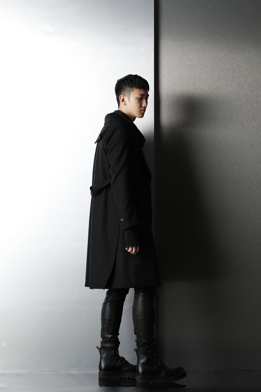 Shawl Collar Coat Black