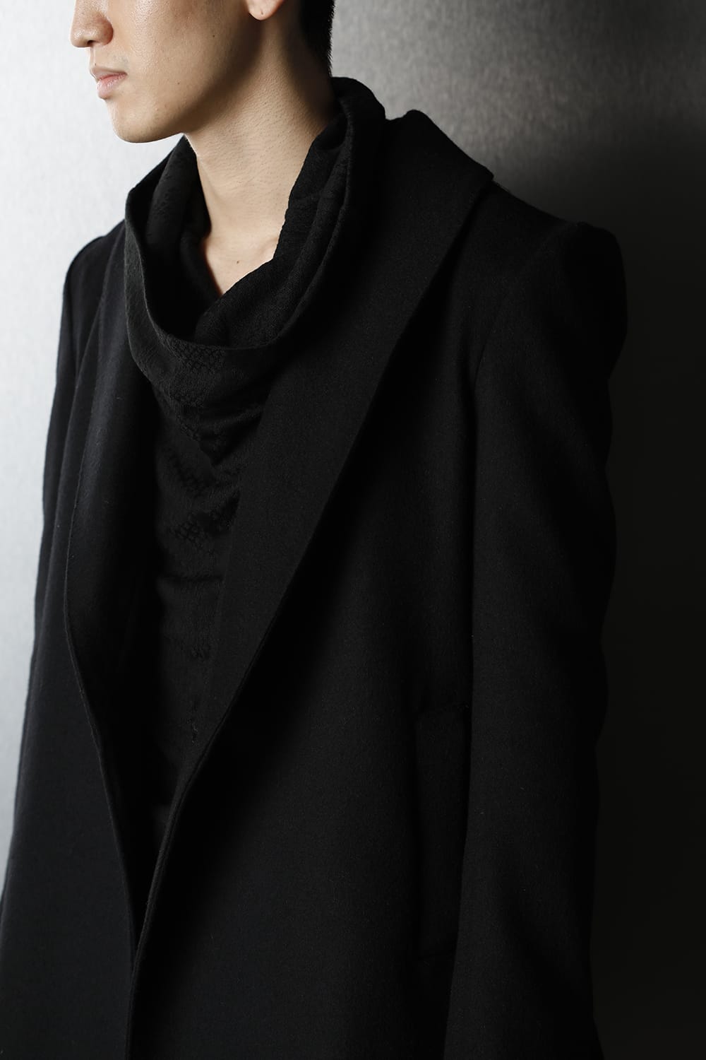 Shawl Collar Coat Black
