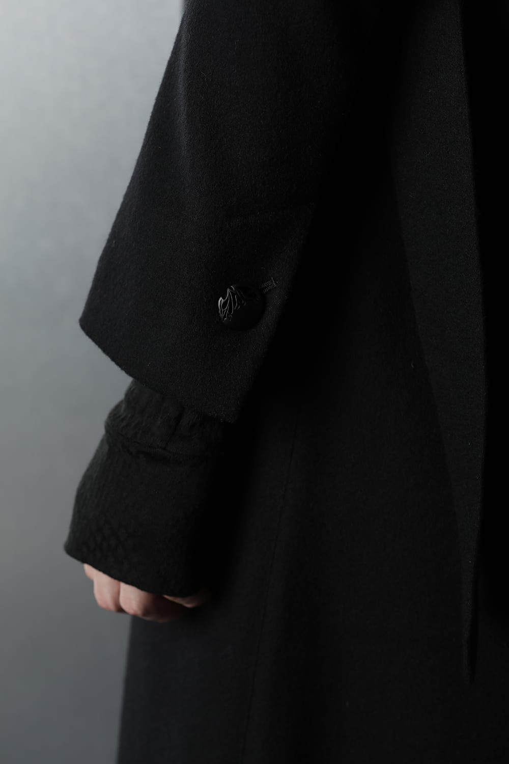 Shawl Collar Coat Black