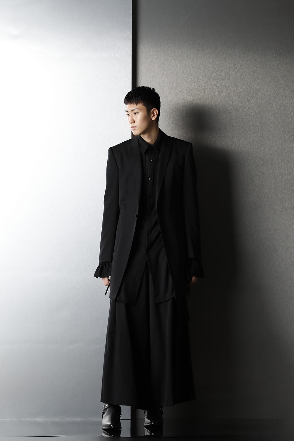 Gabardine Stretch Wide Tuck Slacks