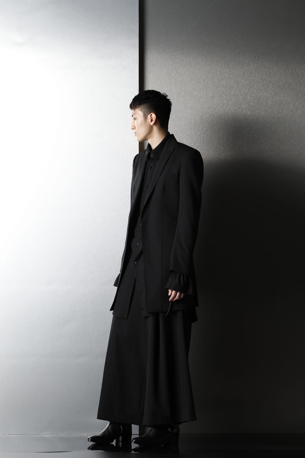 Gabardine Stretch Wide Tuck Slacks