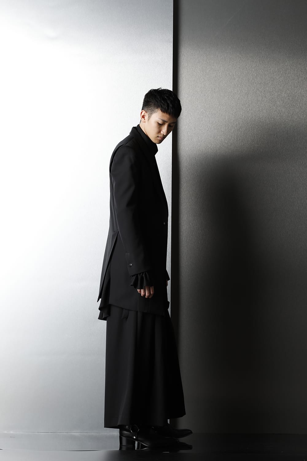 Gabardine Stretch Wide Tuck Slacks