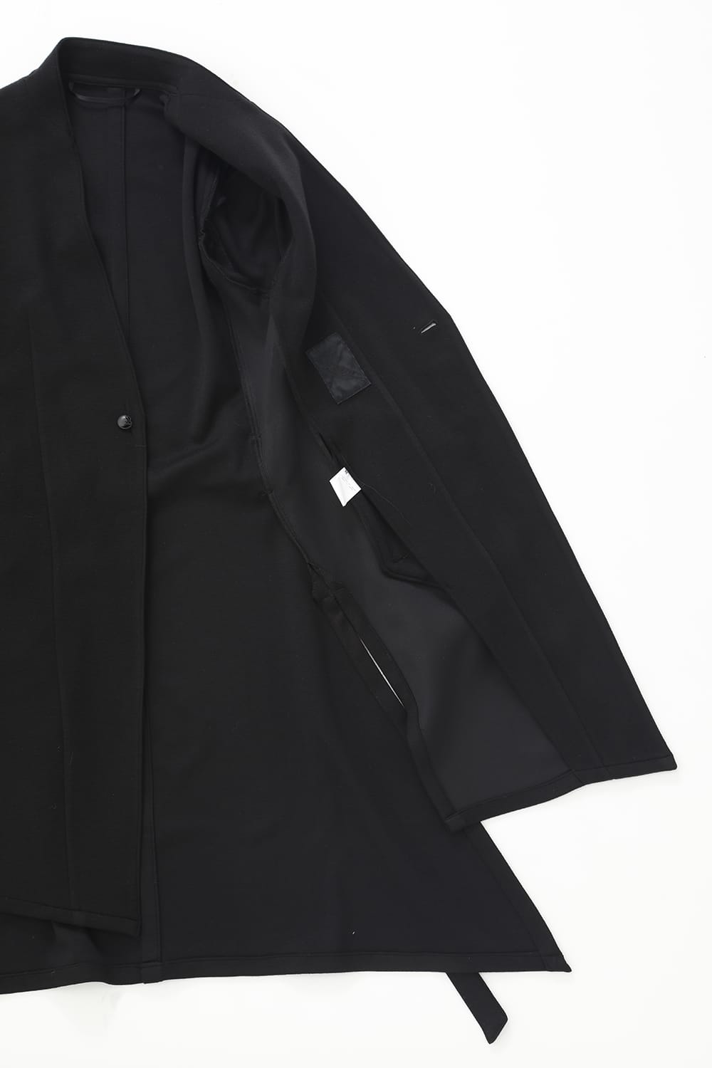 No Collar Flare Jacket Black