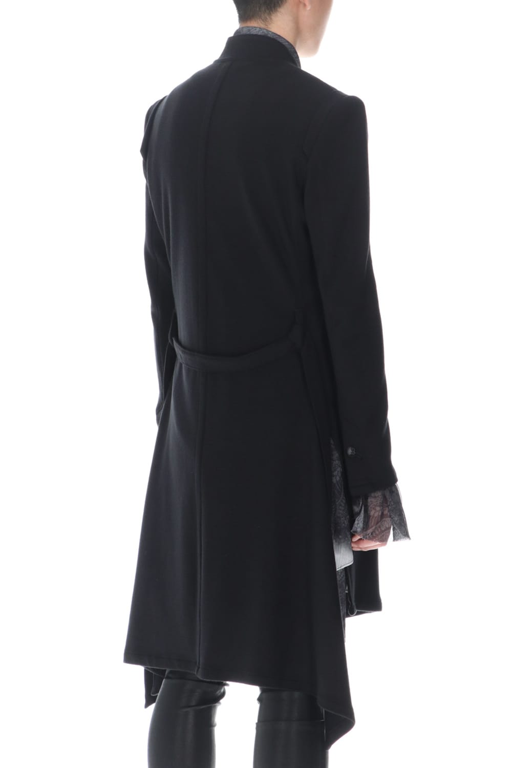 No Collar Flare Jacket Black