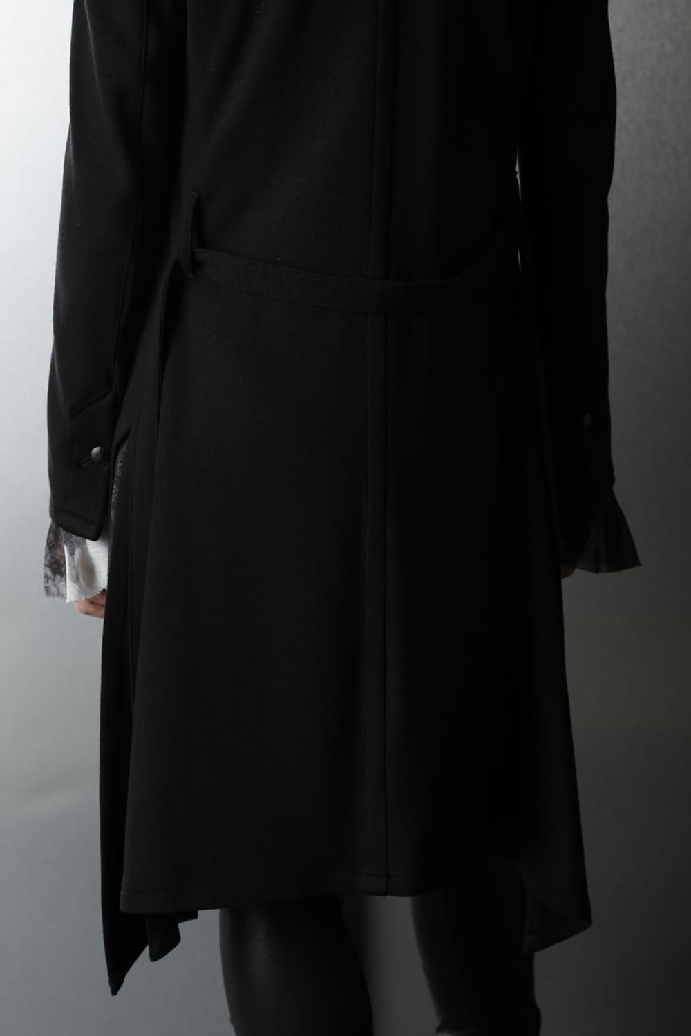 No Collar Flare Jacket Black