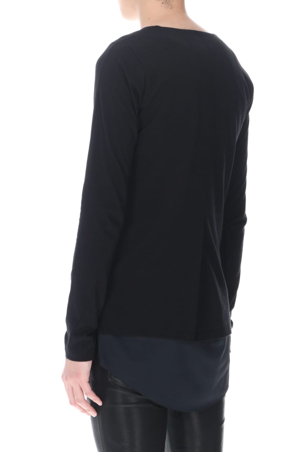 Layered Frill T-Shirts Black/Black