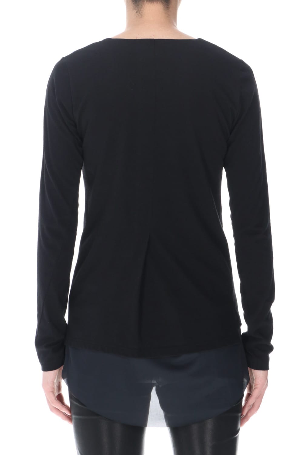 Layered Frill T-Shirts Black/Black