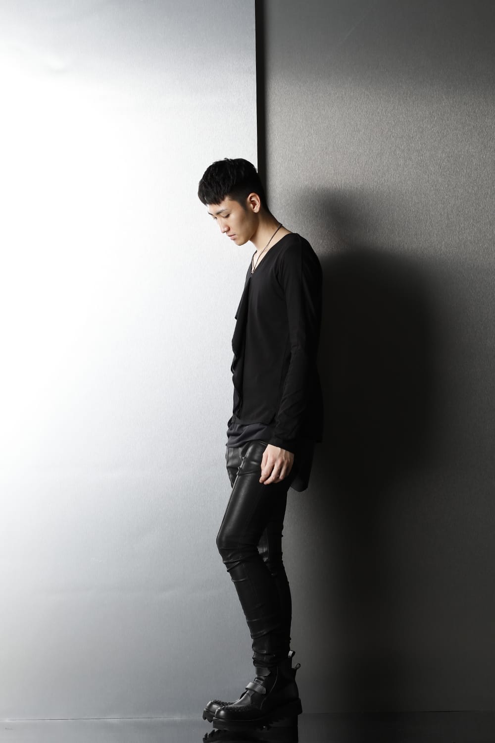 Layered Frill T-Shirts Black/Black